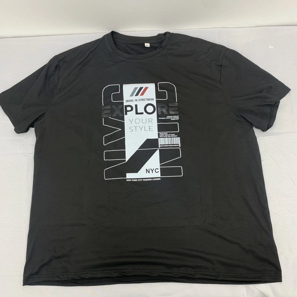 Custom Graphic Short Sleeve Shirt Black Brooklyn Streetwear Adult Size 4XL
