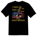 I stand for our flag cross proud american flag eagle black or white tee shirt