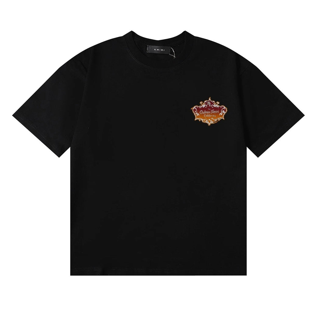 Mosaic Badge Graphic T-Shirt Unisex Oversized Double Side Print Cotton Tee