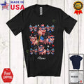 Custom Name Pig Collection; 4th Of July US Flag Farmer; Women Patriotic Shirt