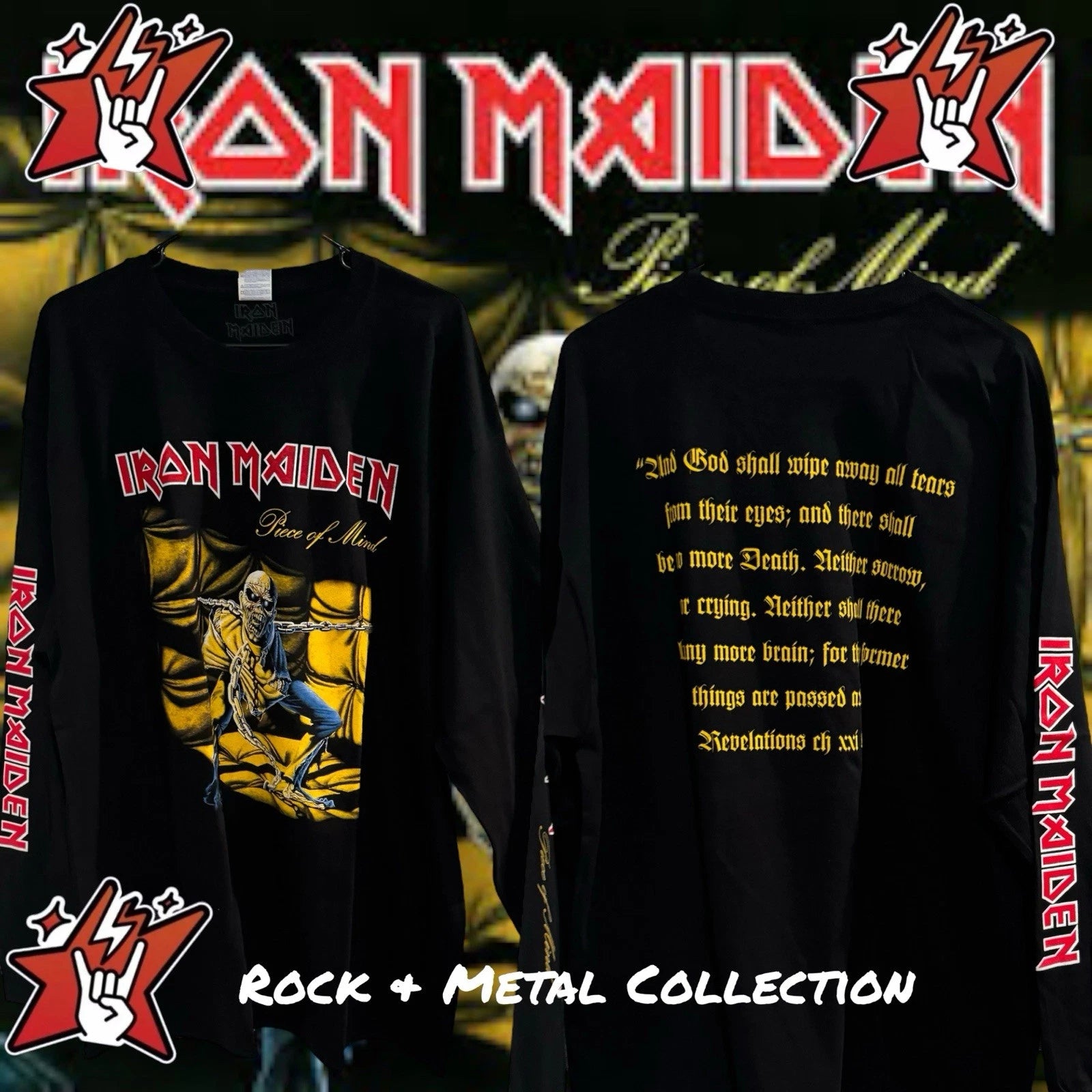 Iron Maiden T-Shirt New Short & Long Sleeve Metallica Megadeth Judas Priest