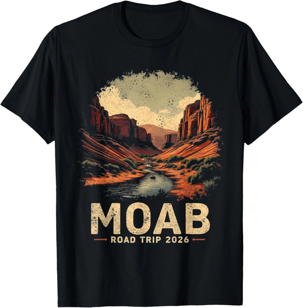 Moab Arches Family Road Trip 2026 Vintage Moab Nature Utah T-Shirt