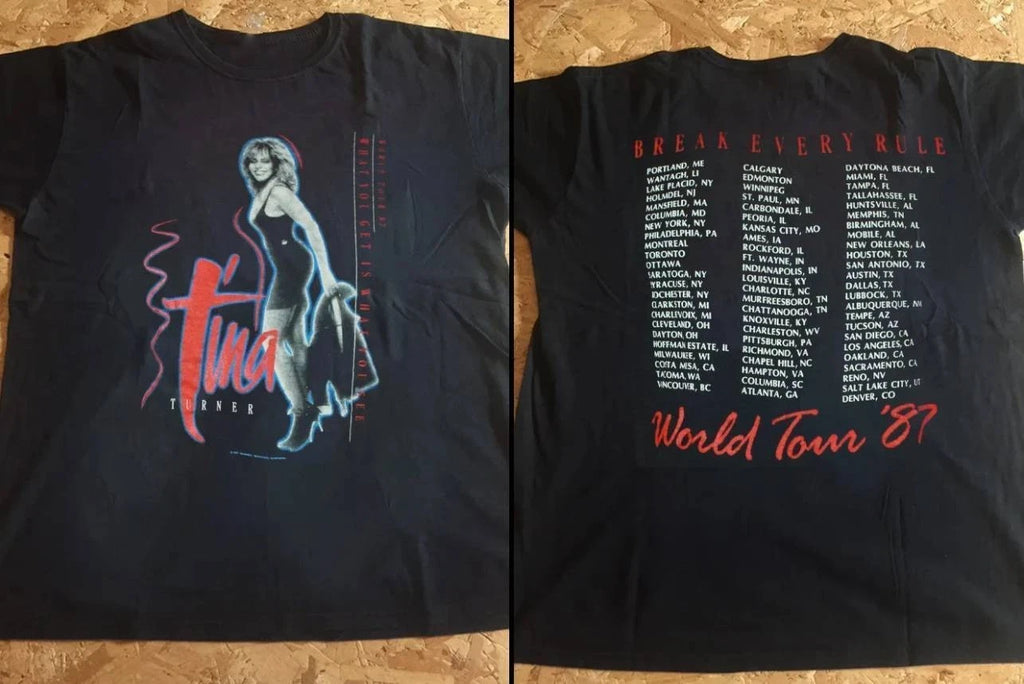 Vintage Tina Turner Concert 1987 Break Every Rule World Tour T Shirt