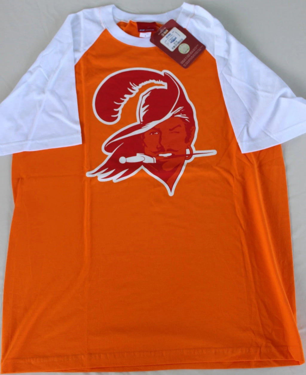 Reebok T-Shirt Men Size L Tampa Bay Buccaneers Orange/White NWT