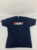 Custom Graphic Short Sleeve Shirt Navy Blue Top Dad Adult Size XL