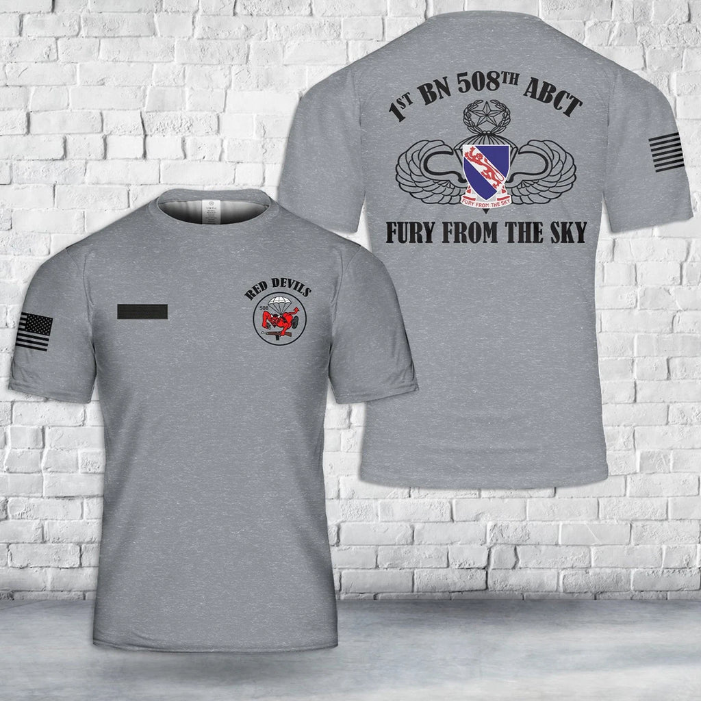 Custom Name US Army 1st Battalion, 508th Parachute Infantry Regiment T-Shirt