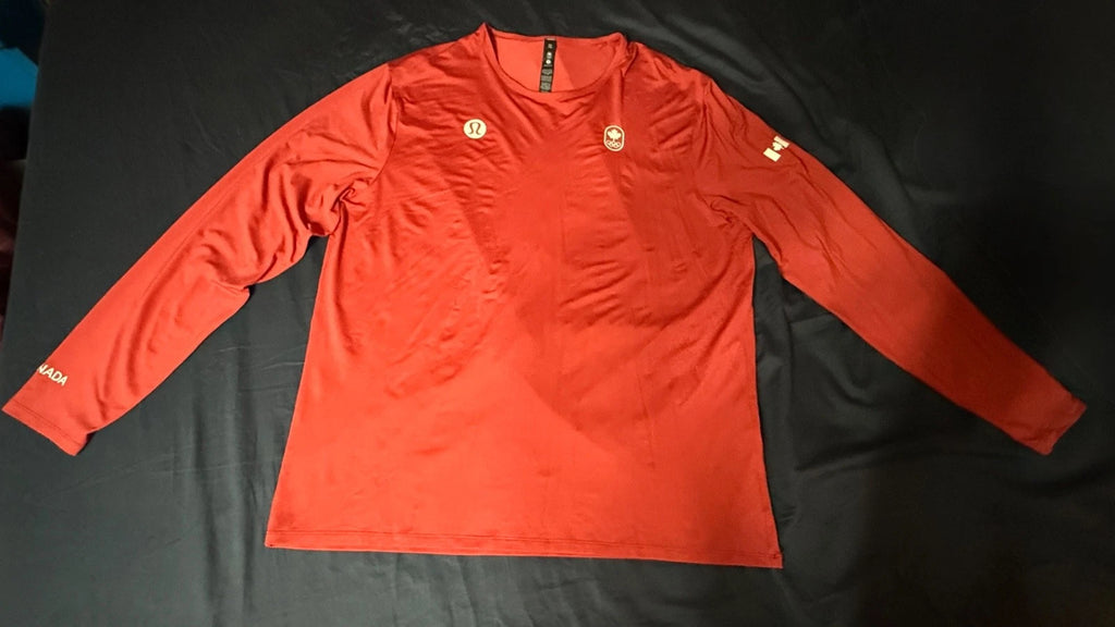 Lululemon Team Canada The Fundamental Long Sleeve Shirt Mens XXL 2024 Olympics