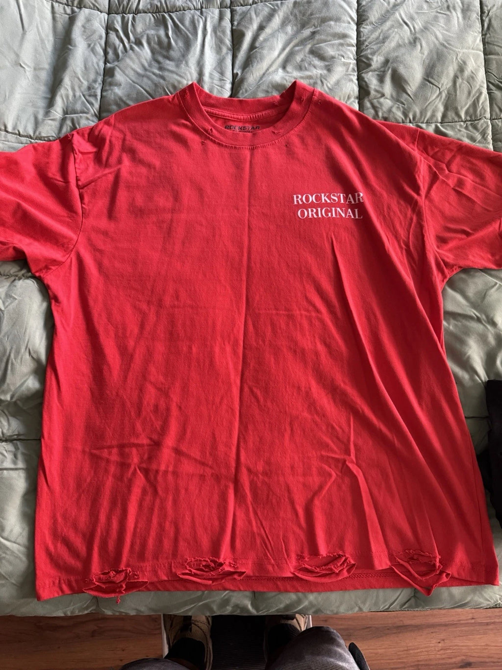 (3) Rockstar Original Oversized Men's XXL Red Graphic Logo Tshirts