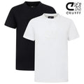 Cruyff Mens Classic Logo T-Shirt Black White Top Cotton CA243205 S-XXL