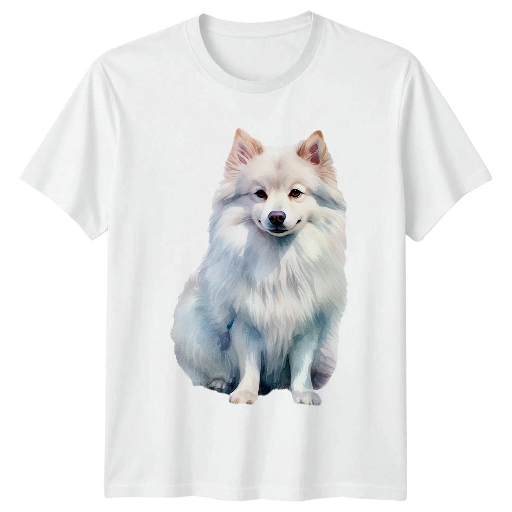 White Spitz Dog T-Shirt Pet Lover