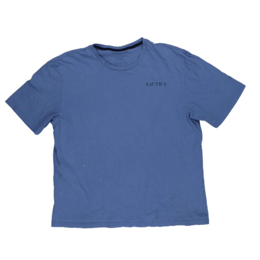 Nautica Men's Blue Crew Neck Short Sleeve Cotton T-Shirt Size XL