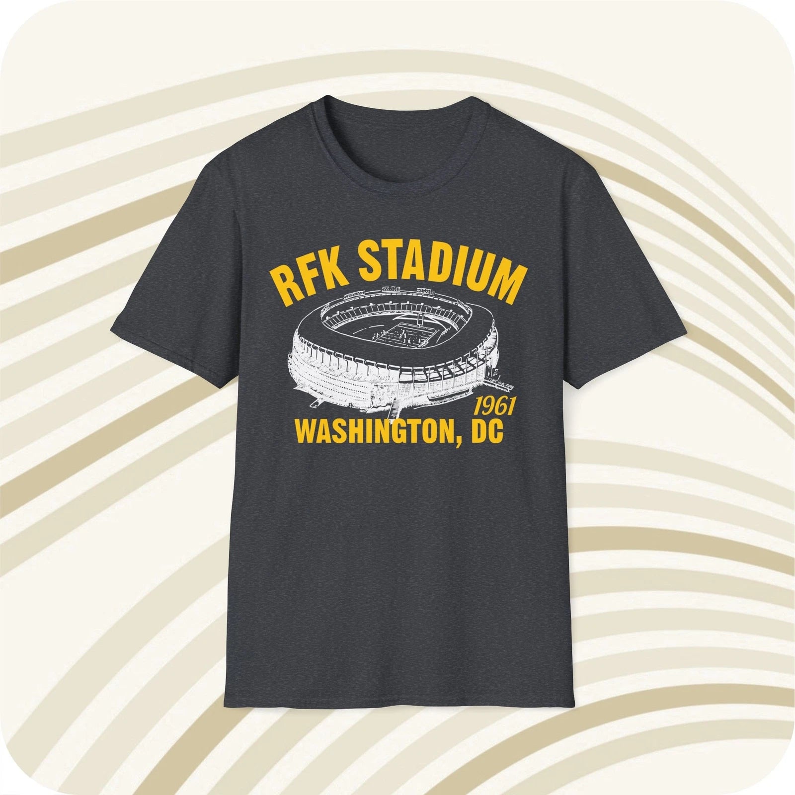 RFK Stadium 1961 Classic Cut Football T-Shirt - Washington Commanders
