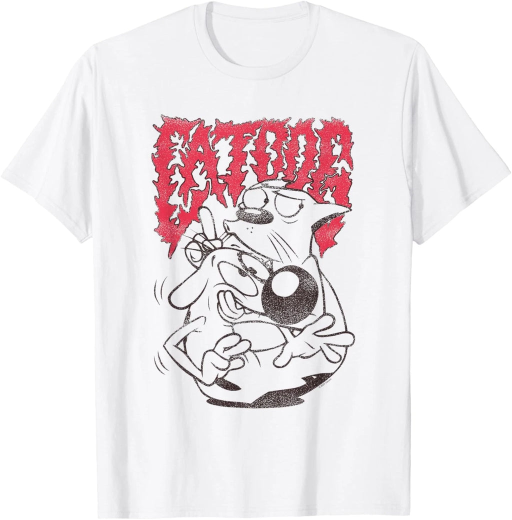 CatDog Heavy Metal Logo Cartoon T-Shirt