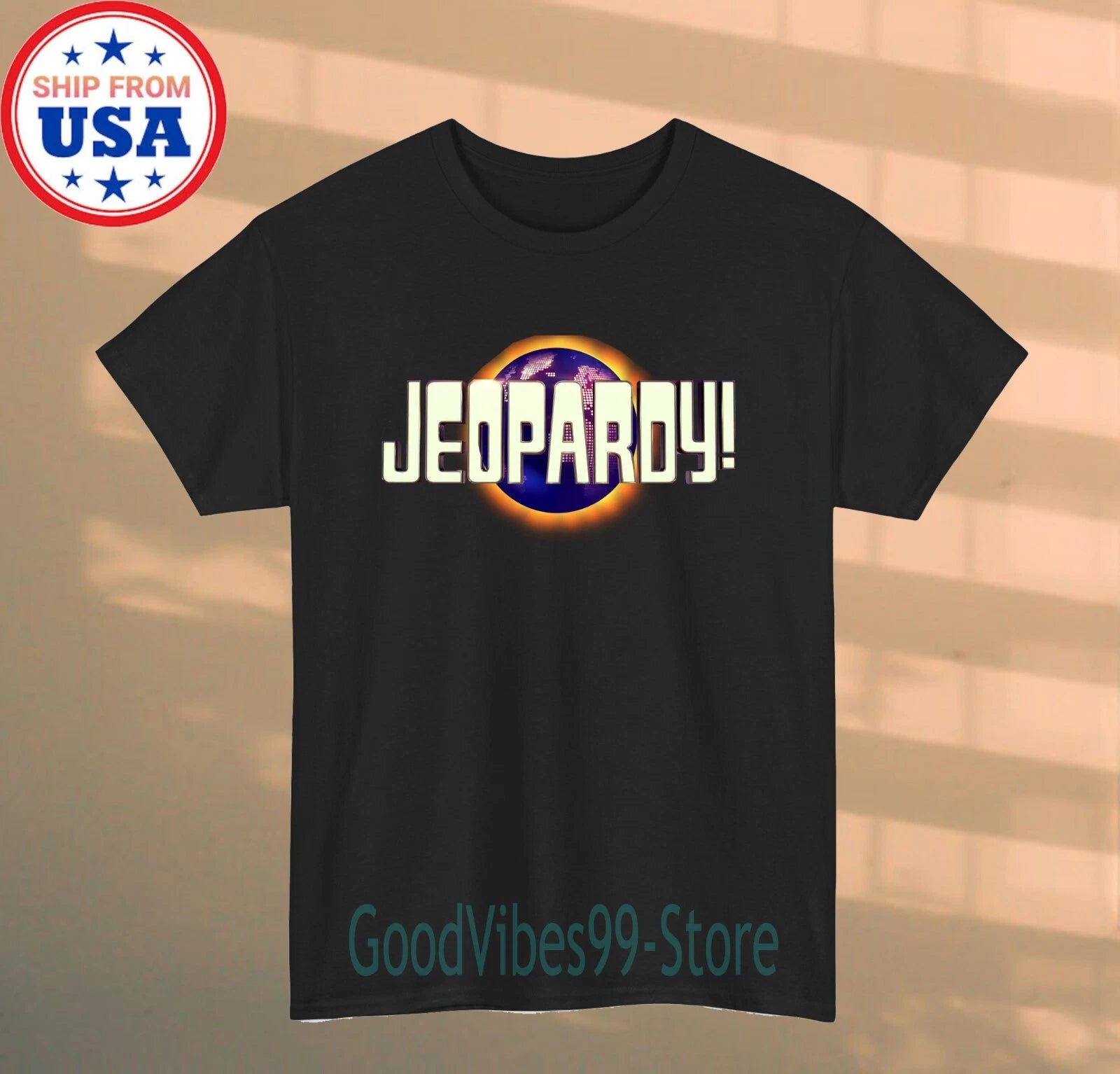 Jeopardy TV Game Show Men's Black Size S-5XL