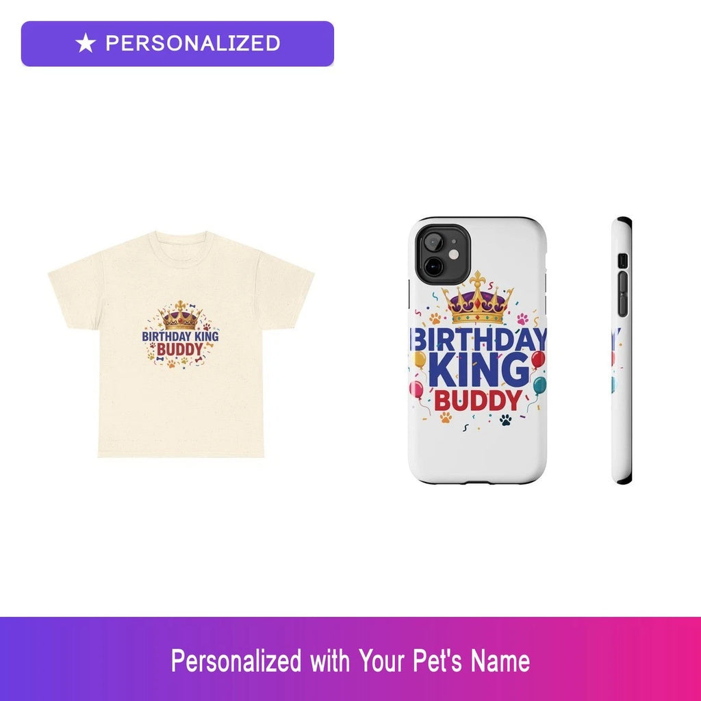 Custom Pet Birthday Gift Set Shirt Phone Case Personalized Name Bundle