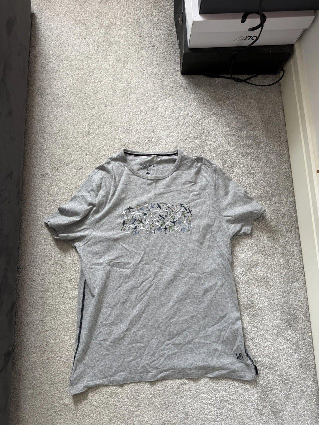 White Stuff Men's T-Shirt L White Graphic 100% Cotton Basic