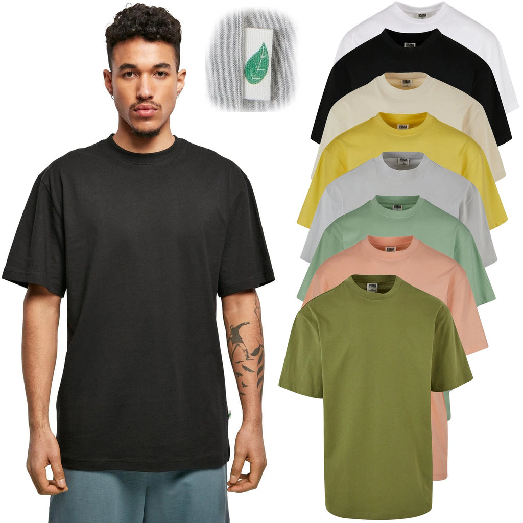 Urban Classics Tall Tee Mens T-Shirt Oversized Extra Long Fit Organic