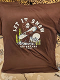 Let It Snow Grim Reaper Custom T Shirt Size XL Mens. Super Soft Comfortable!