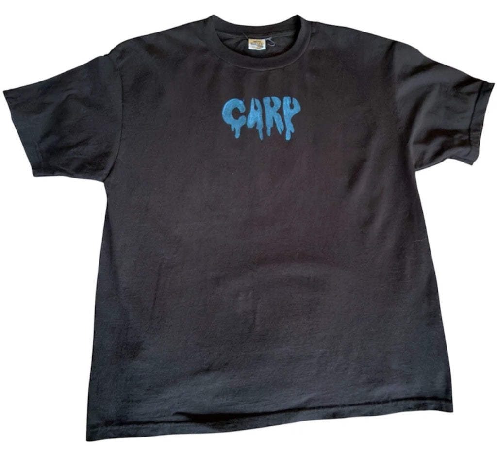 Pro Club Comfort Men's XL Black Graphic Tee Blue Drip Made in USA 100% Cotton