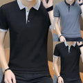 Men's Polyester Spandex Blend Slim Fit Short Sleeve T-Shirt Ribbed Style