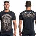 $58 AFFLICTION Black THUNDERFOOT Short Sleeve Slim Fit Y2K T-shirt MMA Elite NWT