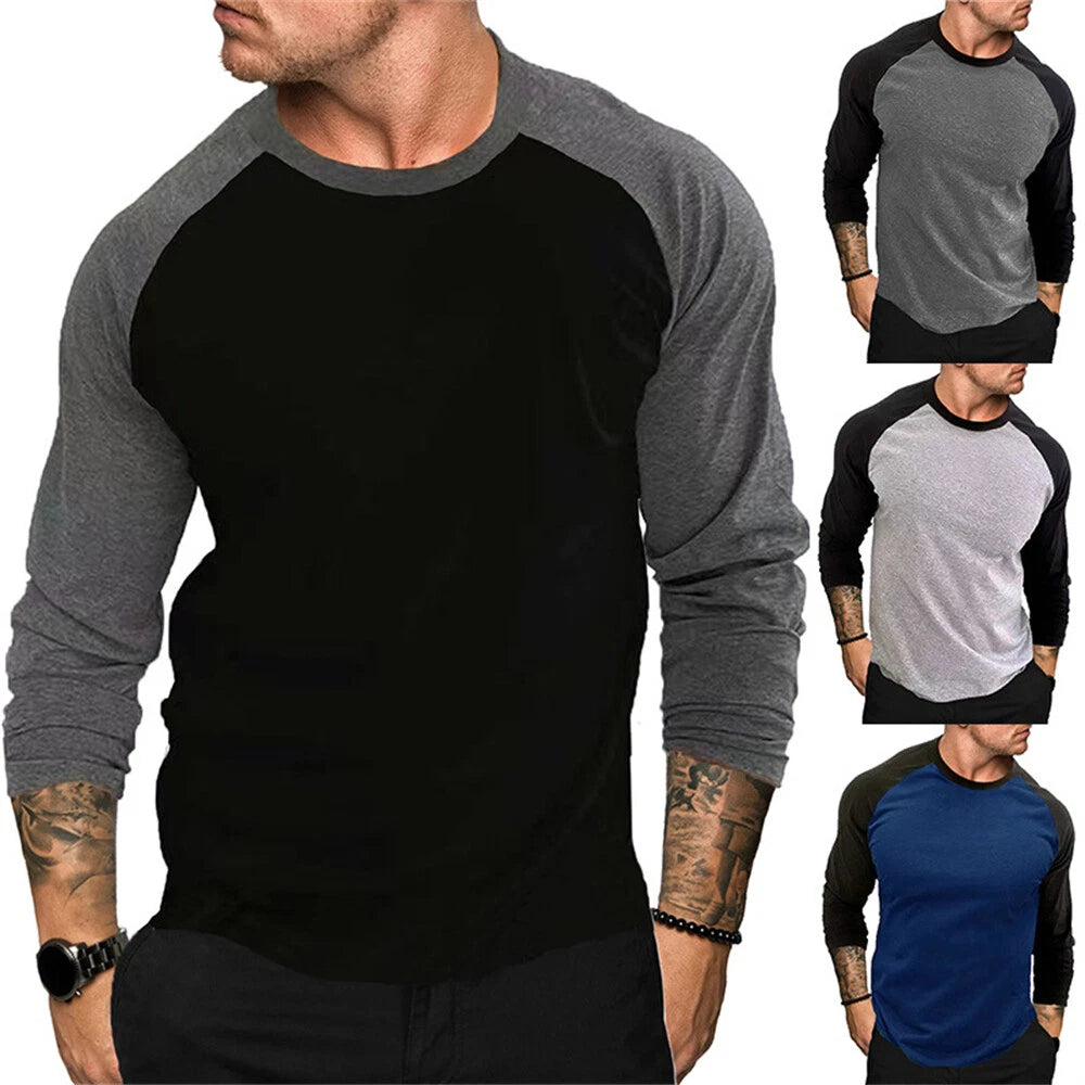 Men's Long Sleeve Fashion T-Shirt Classic Casual Slim Shirts