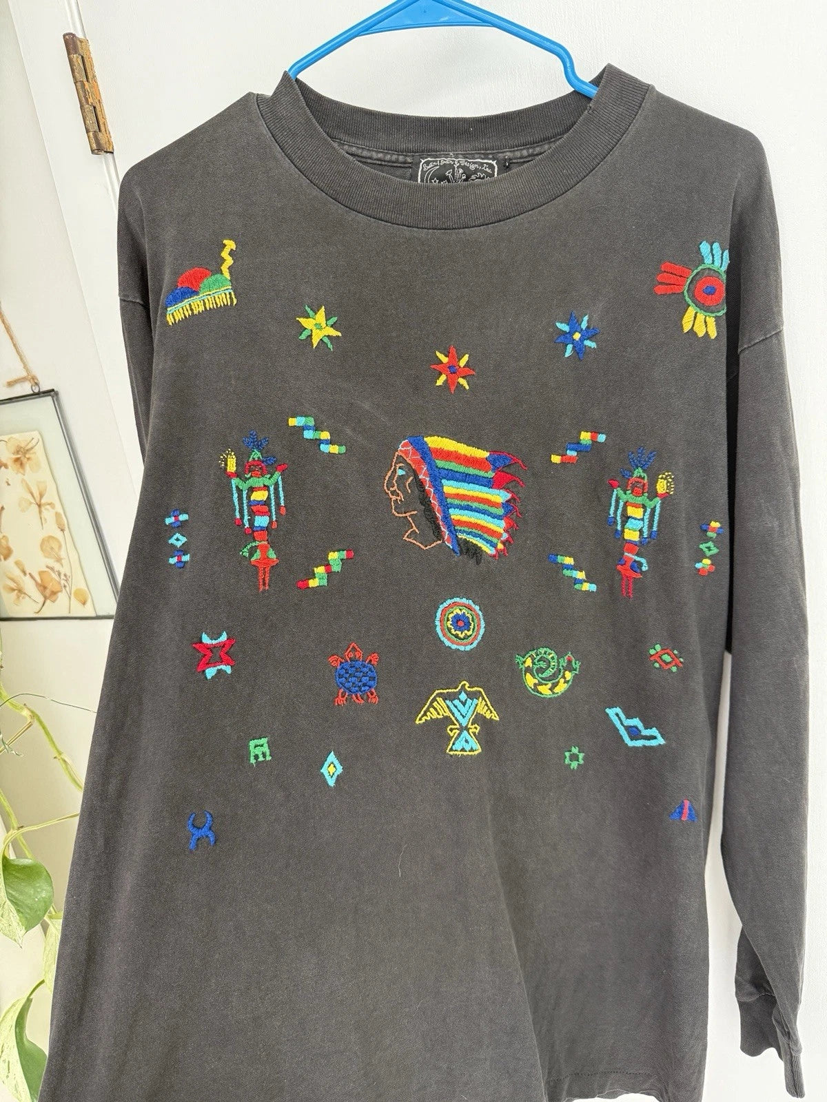 Vintage Swan Magic embroidered Long Sleeve Shirt (men’s Fit, Clean Condition)