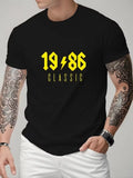 Personalized 1986 T-Shirt Custom Retro Graphic Tee for Men
