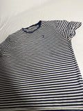 Polo Ralph Lauren Men’s Short Sleeve Blue White Striped T-Shirt L Slim Fit
