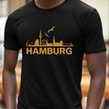 Mens Hamburg Skyline Motif Cotton T-Shirt Size S to 5XL