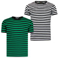 MADCAP MOD RETRO 60s MENS STRIPED T-SHIRT SHORT SLEEVE TEE RETROROCKET MC273