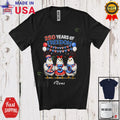 Custom Name 250 Years Of Freedom; Lovely 4th Of July Chicken Patriotic T-Shirt