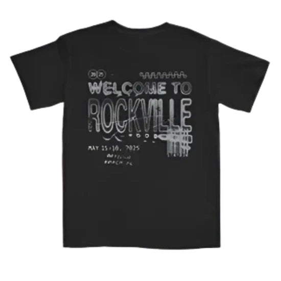 2025 Welcome To Rockville Tee - Daytona Beach Florida - Concert Merch