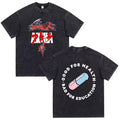 Akira Anime Shotaro Kaneda Washed Black Graphic Shirt Vintage Y2K Streetwear Tee