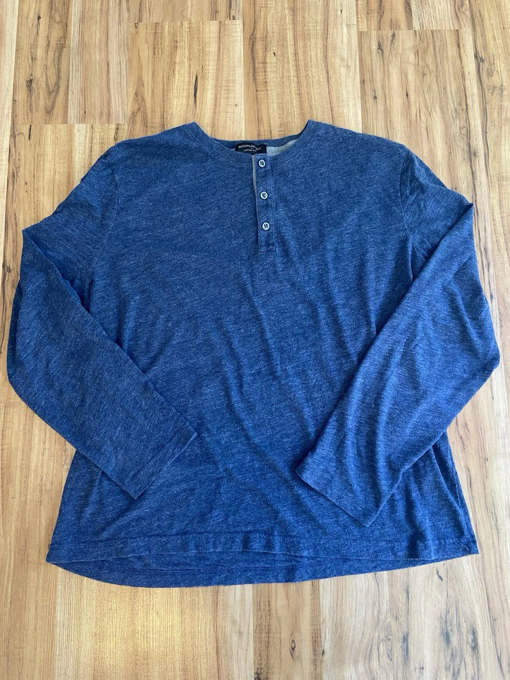 Banana Republic Long Sleeve Shirt Heather Blue Mens XL