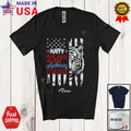 Custom Name 250th Anniversary; 4th Of July Tiger Half US Flag Patriotic T-Shirt