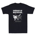 Schrodingers Cat Walks Into A Bar And Doesn't Physics Funny Retro Men's T-Shirt