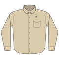 Cow Logo Embroidered Long Sleeve Shirt | Chest Pocket Work Shirt