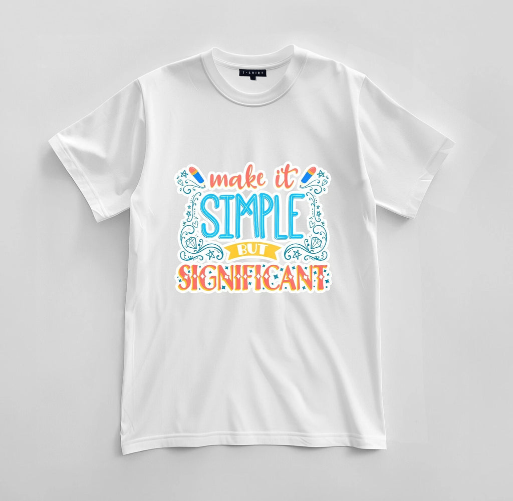 Custom Make It Simple Graphic T-shirt Design Unisex Jersey Short Sleeve Tee