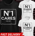 NO 1 CARES Funny Couture Parody T-Shirt S-4XL New Fashion Joke Present Gift TEE