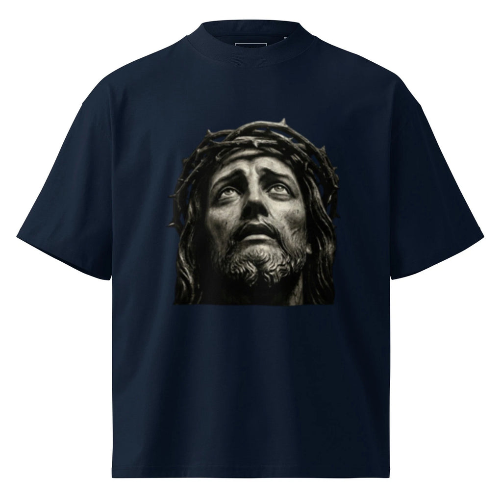 Unisex organic oversized high neck t-shirt