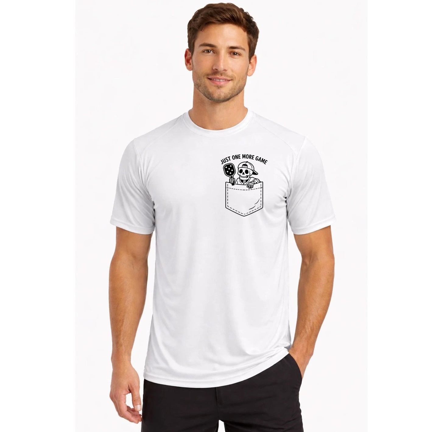One more game Pickleball Fun Dry Fit UPF 50 T-Shirt Sport UV Sun Protection
