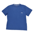 FILA Men's Blue Crew Neck Short Sleeve Cotton T-Shirt Size L