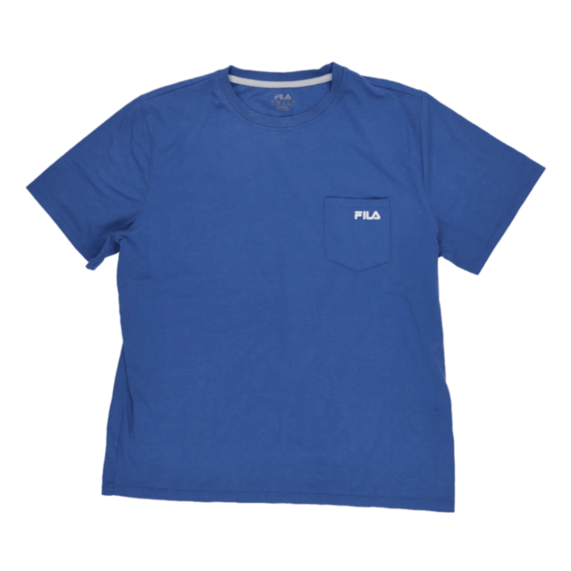 FILA Men's Blue Crew Neck Short Sleeve Cotton T-Shirt Size L
