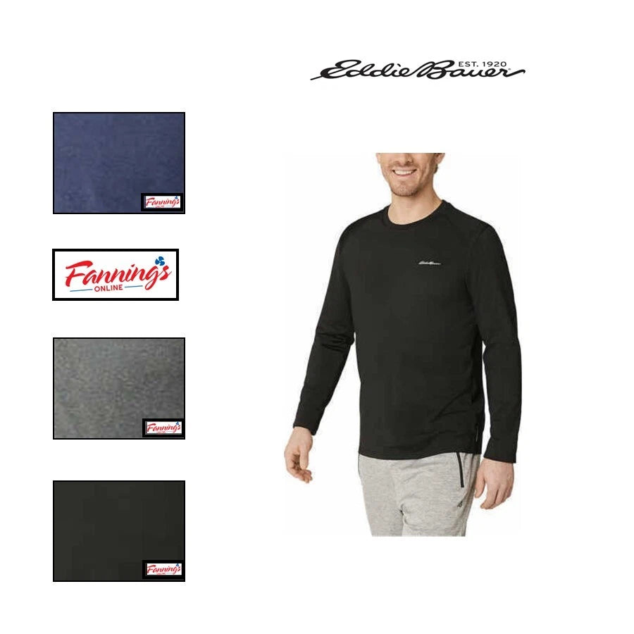 Eddie Bauer Men's Brushed Long Sleeve Active  Tee I H32