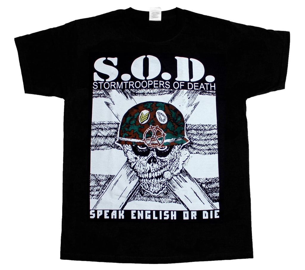 S.O.D. SOD short long sleeve NEW BLACK T-SHIRT S-345XL