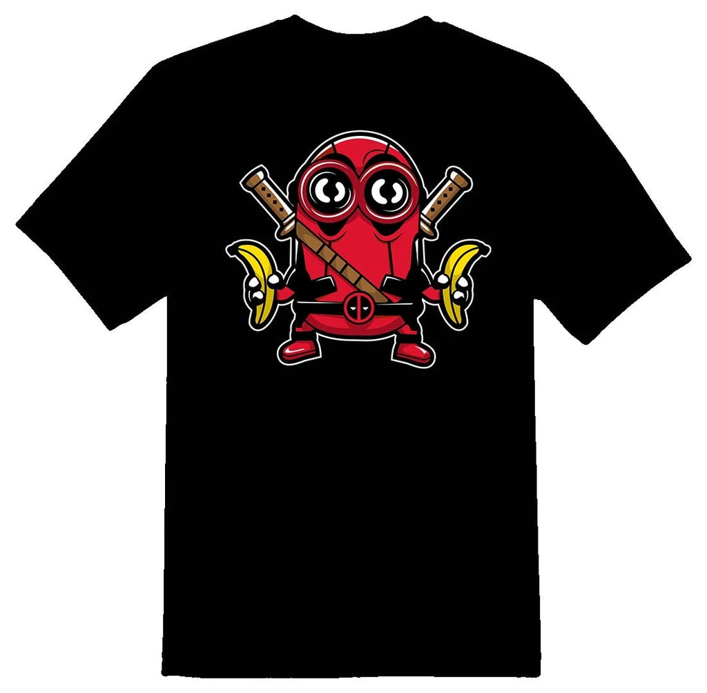 Banana samurai superhero Tee shirt black or white