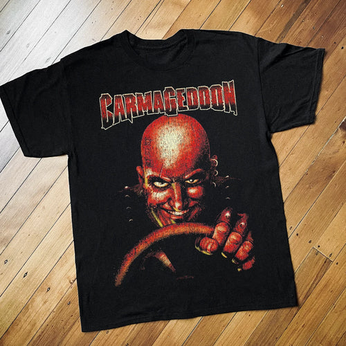 1997 Carmageddon PS1 T-Shirt Vintage Video Game Graphic Tee S-5XL