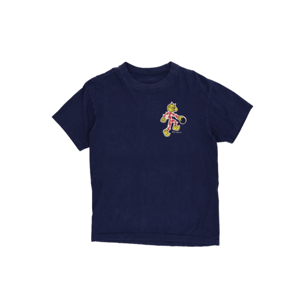 Men's Navy Blue Crew Neck Short Sleeve Cotton T-Shirt Size M