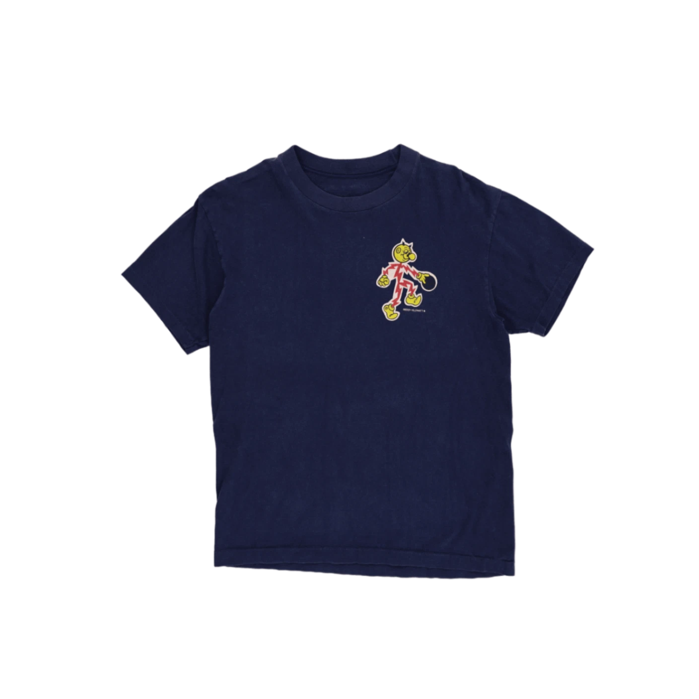 Men's Navy Blue Crew Neck Short Sleeve Cotton T-Shirt Size M